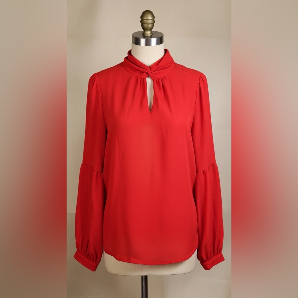 Laurie Felt Vibrant Red Blouse